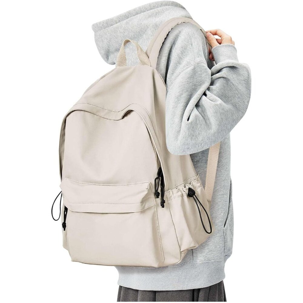Stylish White Waterproof School Backpack For Teens & Young Adults - 14" Laptop